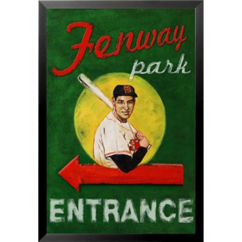 «Fenway Park Entrance Poster» par Robert Downs, impression encadrée