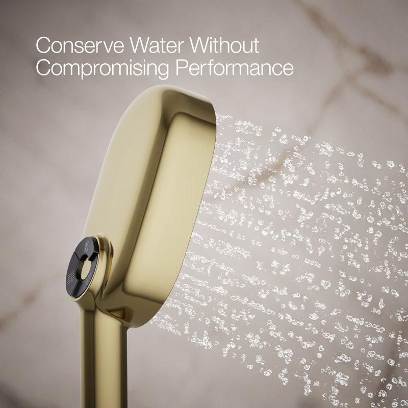Statement 1.75 GPM Oval Multifunction Handshower With Katalyst Air-Induction Technology, Gold