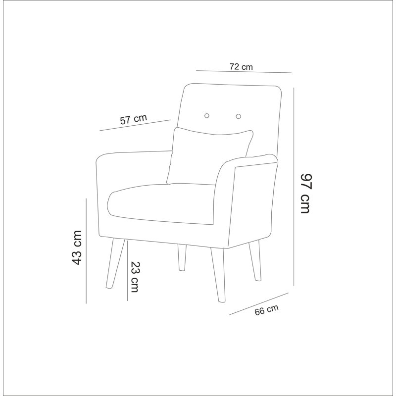 Sumler Upholstered Armchair, White