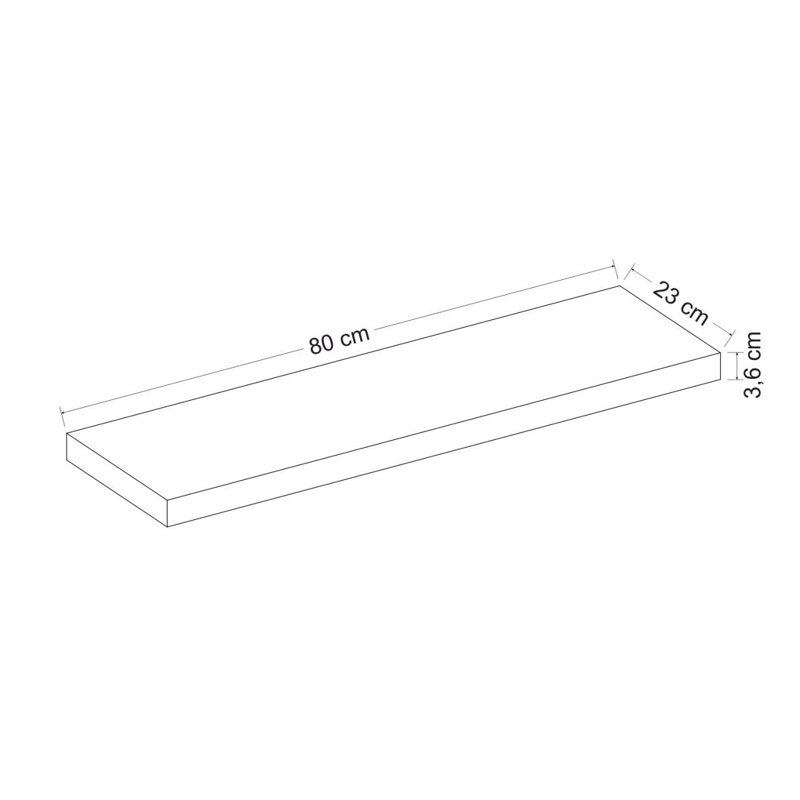Étagère murale moderne Colesen, blanc, 31,5 x 1,4 x 9,1 pouces | 100% panneau de particules enduit de mélamine, épaisseur: 0,7 pouce | Conception élégante pour la maison et le bureau, solution compacte, décor élégant et fonctionnel