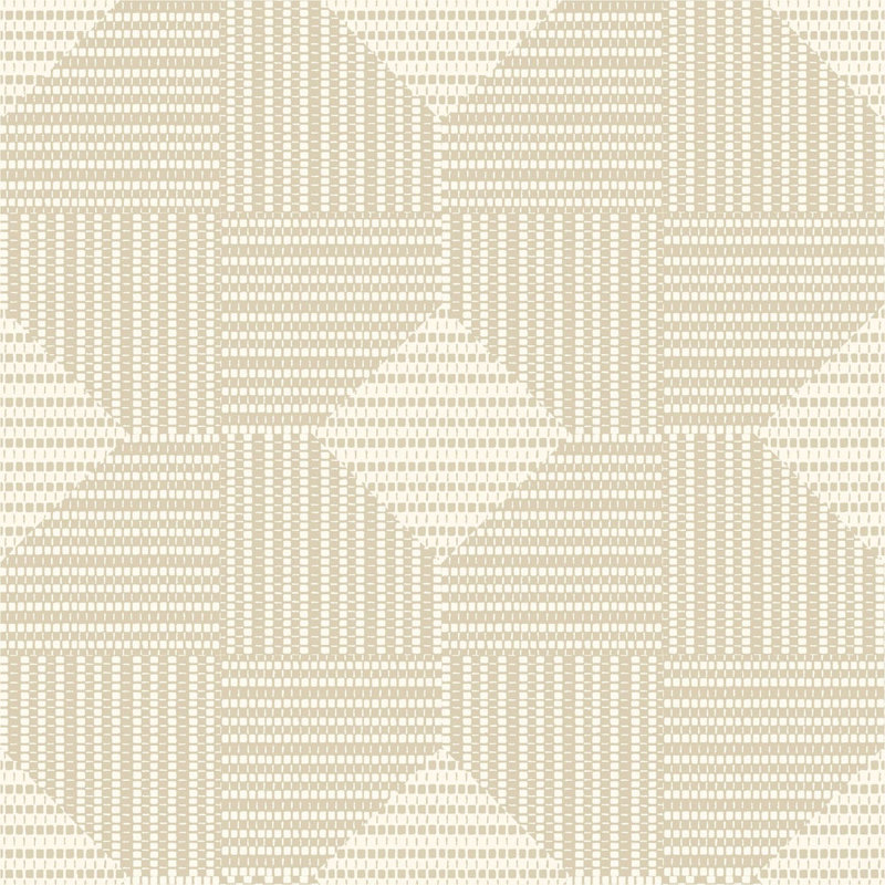 Woven Basket - Canvas Wallpaper, Non-Pasted, Beige; Ivory; Cream, Faux Grasscloth