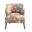 Fauteuil à oreilles, fauteuil d'appoint, chaise de salon avec pieds en bois Jeliah