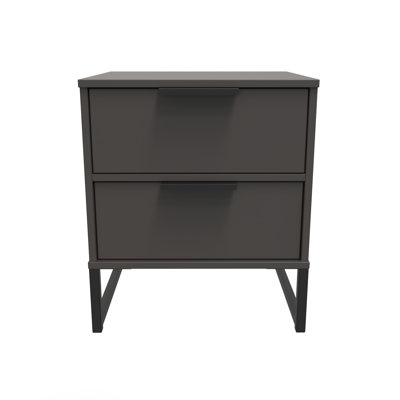 Turah 2 Drawer Bedside Cabinet (Ready Assembled)