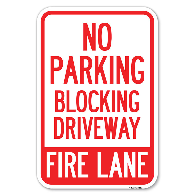Allée sans blocage, allée de feu / 23852, H 18 po x l 12 po x P 1 po