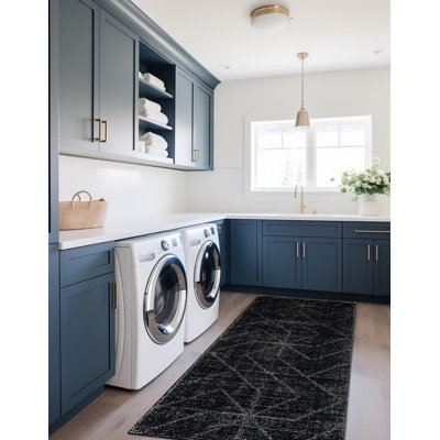 Tapis géométrique en laine touffeté à la main Cyndle