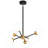 Roemer 6 - Light Irregularly Modern Sputnik Linear Chandelier With Milky White Glass Shade-590953746