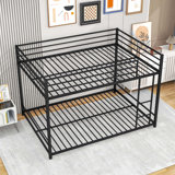 Metal Bunk Bed With Safety Guard Rails,  Heavy Duty Space-Saving Design