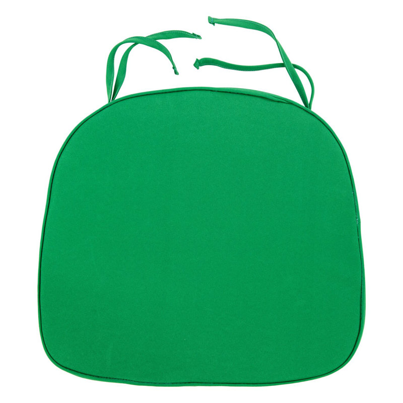 Dining Chair Seat Cushion Ergonomic Memory Foam Seat Pads in Polyester with Ties, Green, 1