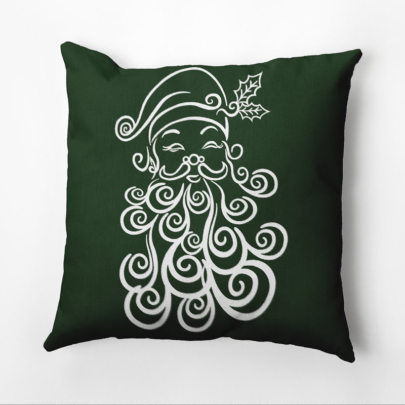 Reversible Throw Pillow, 18"x18", Dark Green