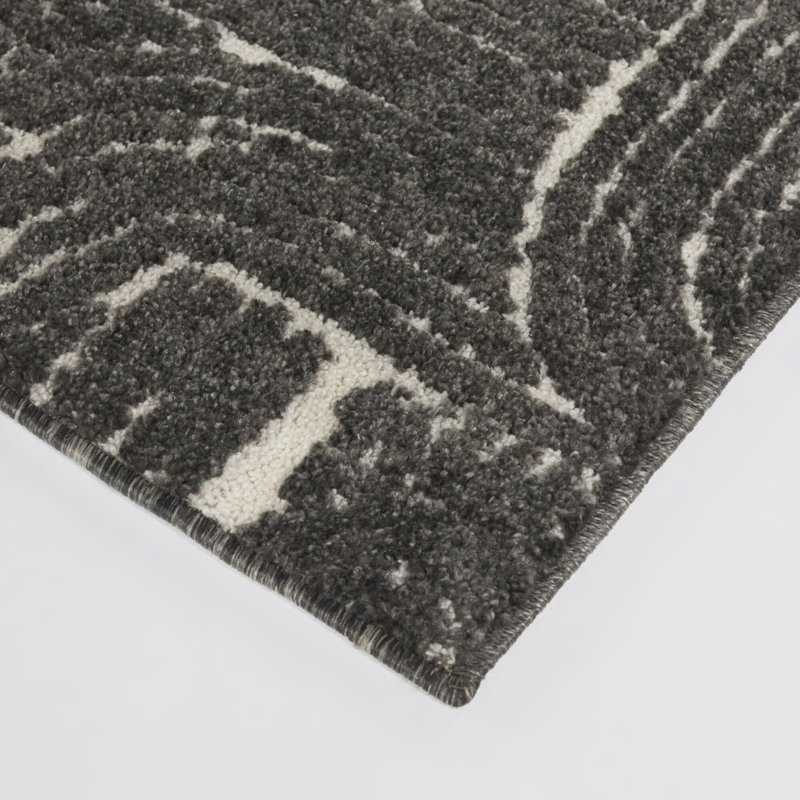Michelson Cream/Black Modern Arches Area Rug, 5'3" x 7'