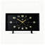 Réveil-matin rétro, cadran de style Mid-Century (noir)-503002994