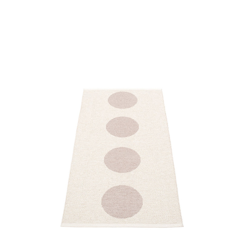 Vera Polka Dots Area Rug in Beige/Off-White, Runner 2'3" x 5'