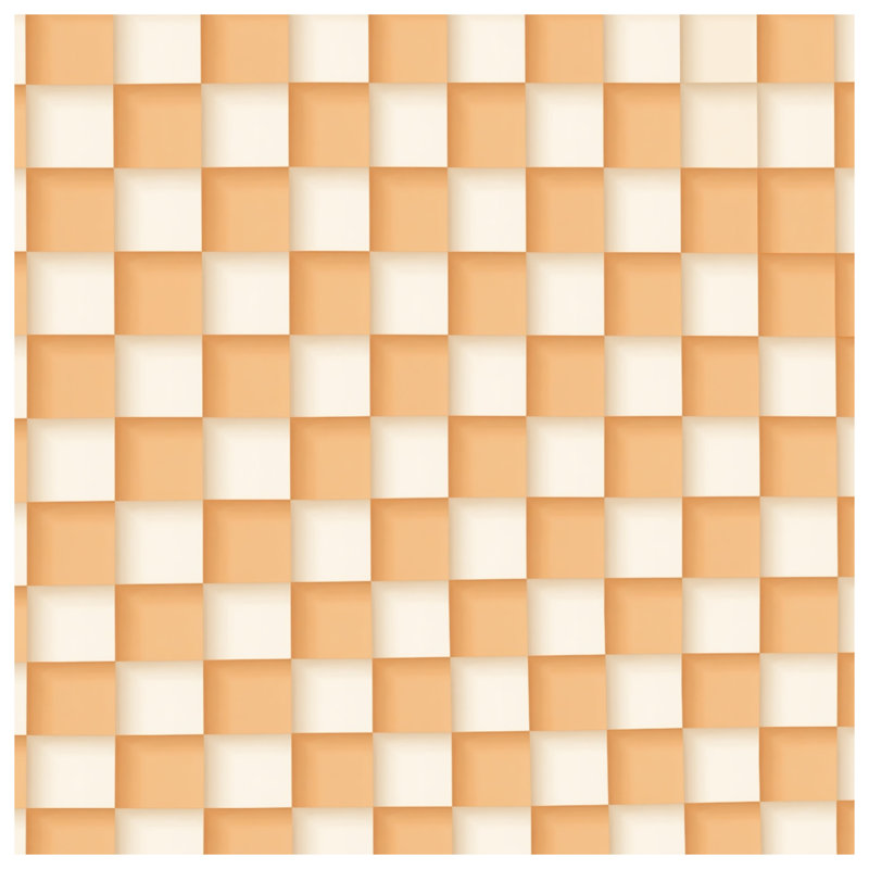 Orange White Checkered Blankets, 60in W x 80in H