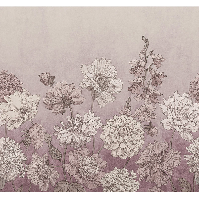Superfresco Easy Muted Floral Print To Order Fixed Size 2.8m x 3m Mural, Brown