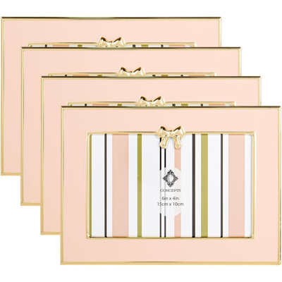 Vintage Inspired Enamel Metal Picture Frame for Tabletop Display