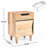 Euricka 1-Drawer Mango Wood Nightstand