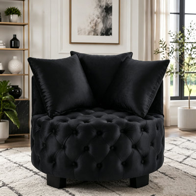 Contemporary Upholstered Tufted Leisure Chair Accent Chair