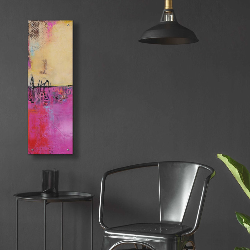 «Urban Poetry I» par Erin Ashley, art mural en verre acrylique, H 36 po x l 12 po x P 0,2 po