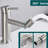 Bathroom Sink Faucet In Brushed Nickel, 2 Mode Feature, 360 Rotating Aerator, Stainless Steel Faucet, Nickel Design-121629271