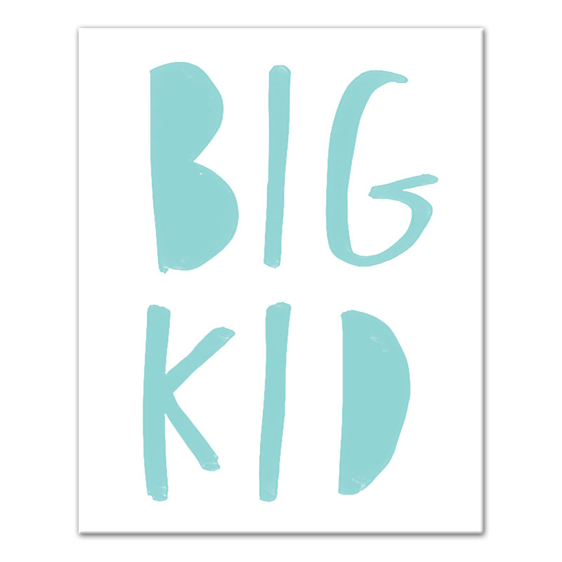 Art sur toile big enfant Benoit, Bleu sarcelle, H 20 po x l 16 po x P 1,25 po