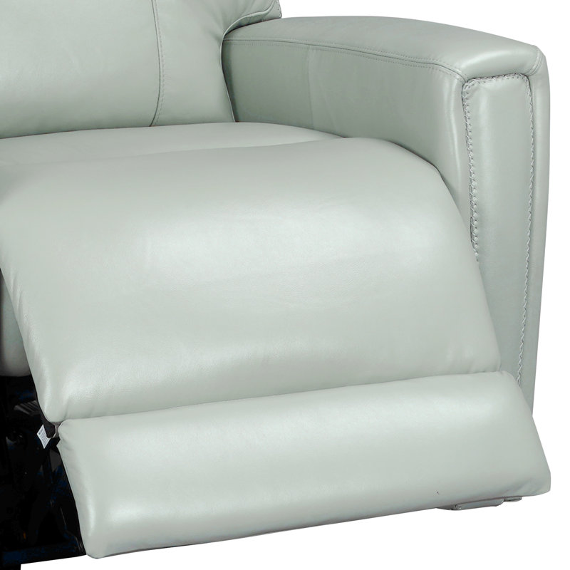 Causeuse inclinable en cuir véritable Ruddie, Cuir véritable vert