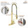 Spring Pull Down Sprayer Kitchen Faucet with Dual-Function Spray Head and Deck Plate