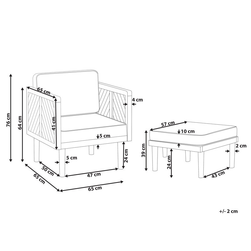 Welara Wood Outdoor Lounge Chair