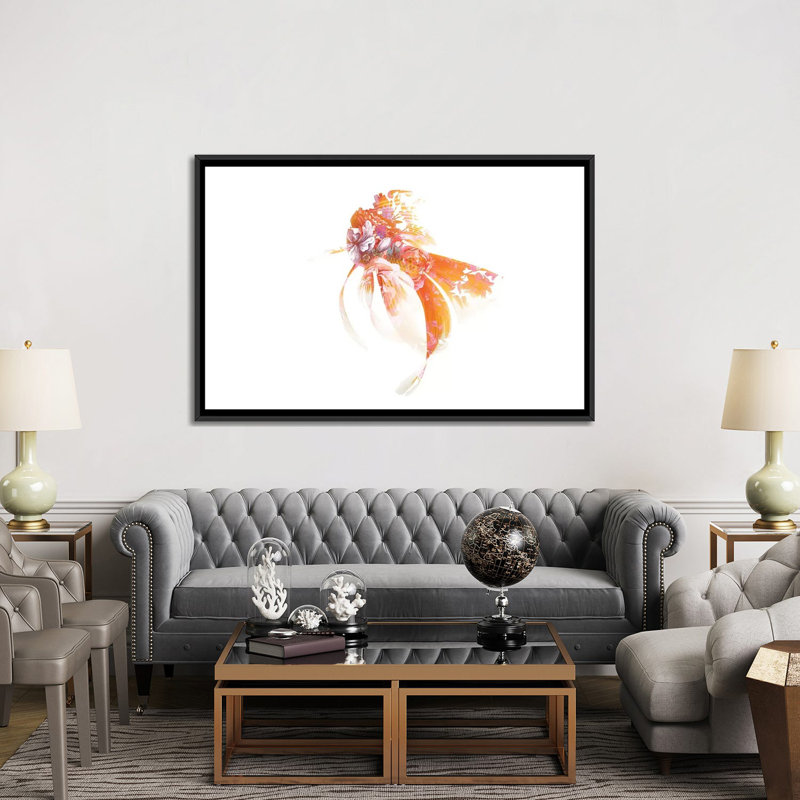 Koi i, impression sur toile, H 26 po x l 40 po x P 1,5 po, Toile tendue, Pas de tapis
