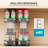  2pcs Pull-out Spice Rack, Double-layer, Acrylic, Cabinet Spice Storage, Height-adjustable Kitchen Seasoning Rack, Easy Installation