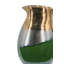 Vase en céramique 8 x 6,5 x 10 po au fini bronze ombré / argent / vert