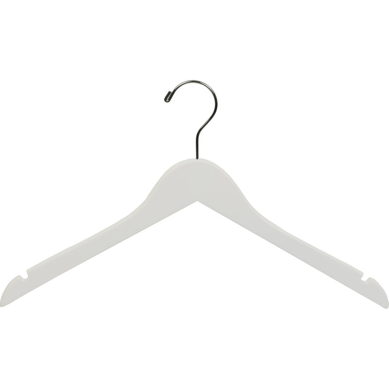 Cintre mince en bois, Blanc, 25