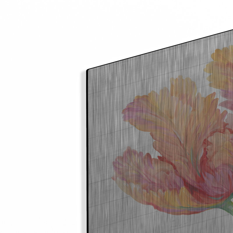 «Single Pink Bloom II» par Tim O'Toole, art mural en métal, H 12 po x l 16 po