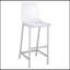 Ensemble de 2 tabourets de bar transparents et chromés