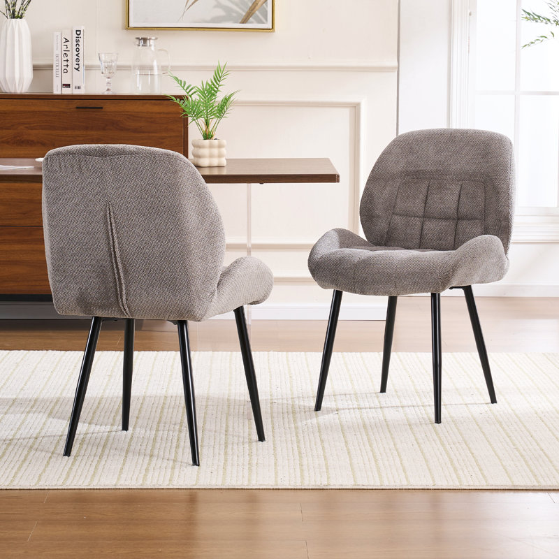 Chaise d'appoint rembourrée Comfort Stabilité Chenille, Gris