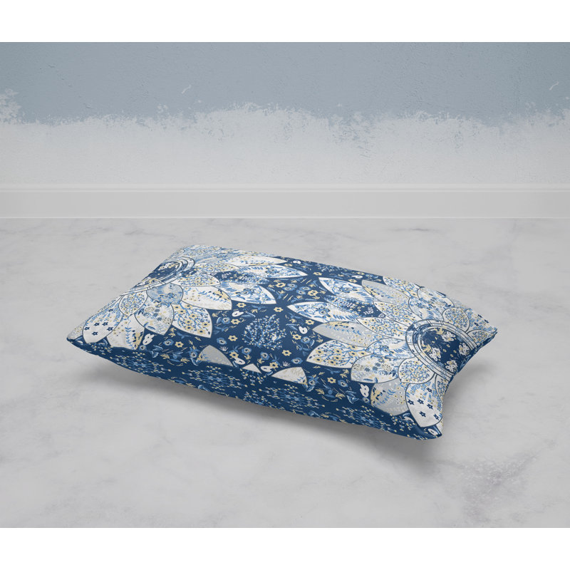Coussin Floral Floral Viceroy, Bleu / blanc