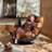 Retro and elegant rotating chair-1862442417