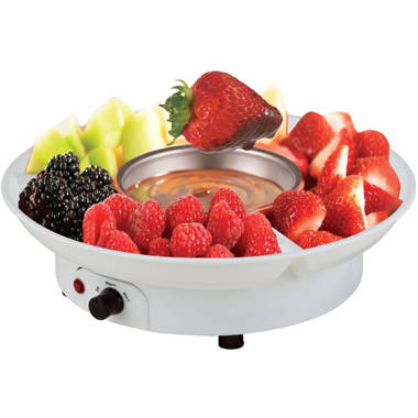 Electric Chocolate Warmer Party Dip Fountain Fondue Cheese Melting Pot 25 W