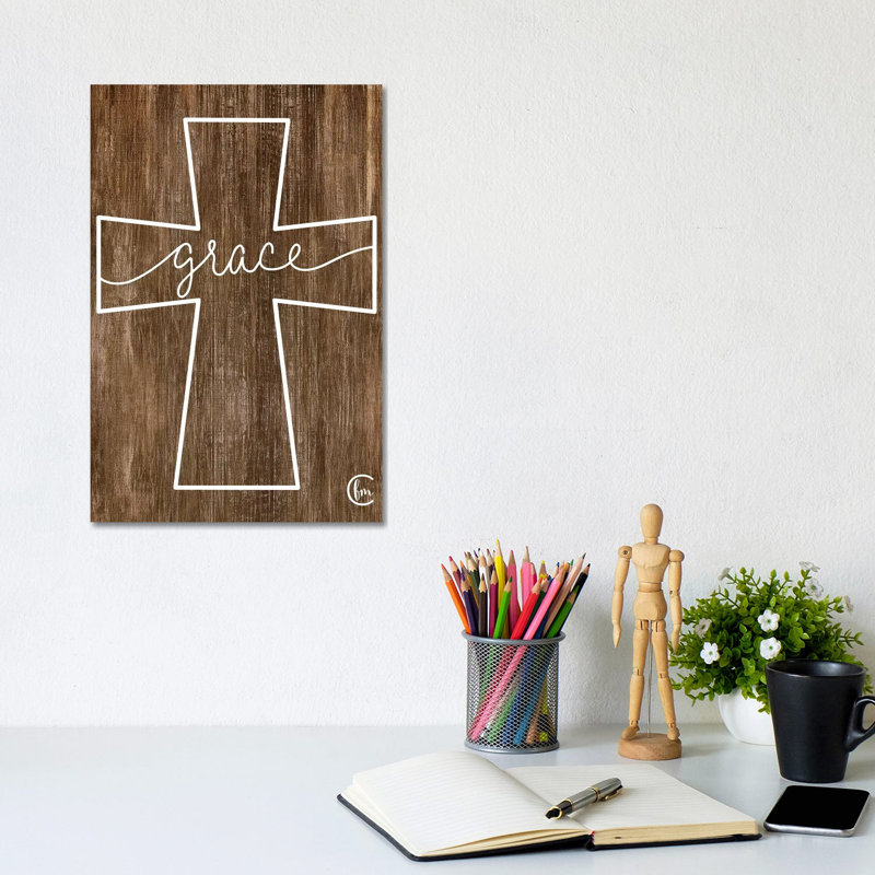 Grace Cross by Fearfully Made Creations - Wrapped Canvas Gallery-Wrapped Canvas Giclée, 30.48cm H x 20.32cm W