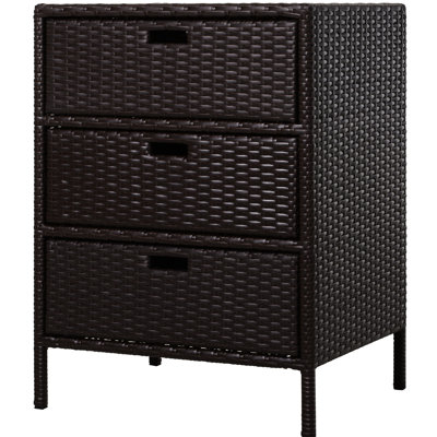 Armoire de piscine extérieure à 3 tiroirs avec tiroirs pour piscine