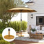Base de parasol en béton 54 lb avec finition naturelle, ajustement universel pour les parasols de jardin et de piscine