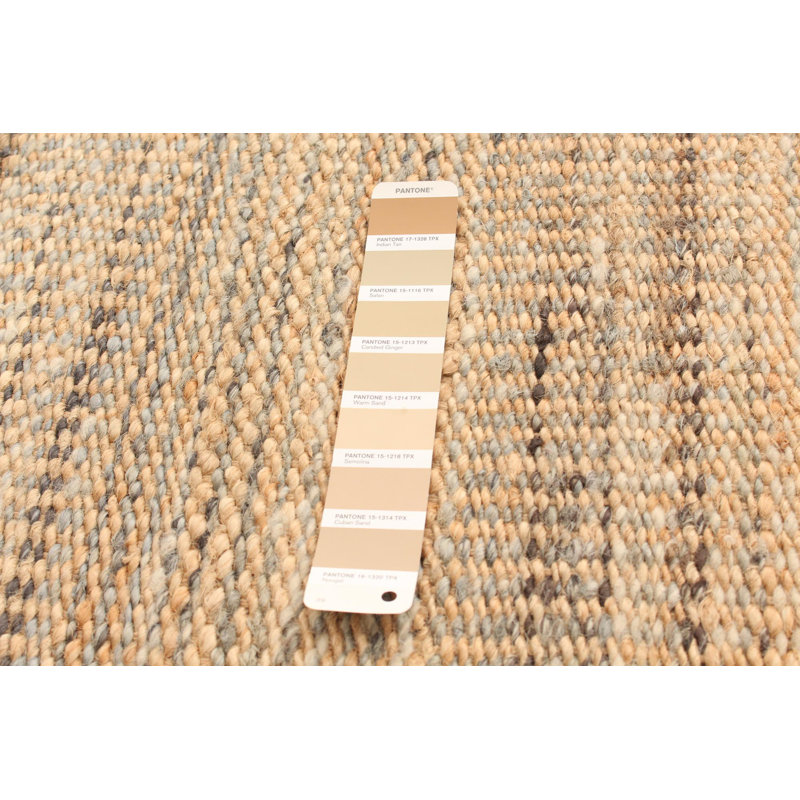 Tapis brun clair en jute tissé à la main Bove