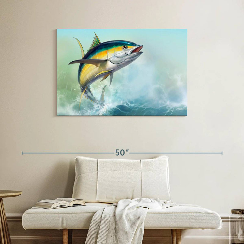 Brampt Tuna And Waves, 26" H x 39" W