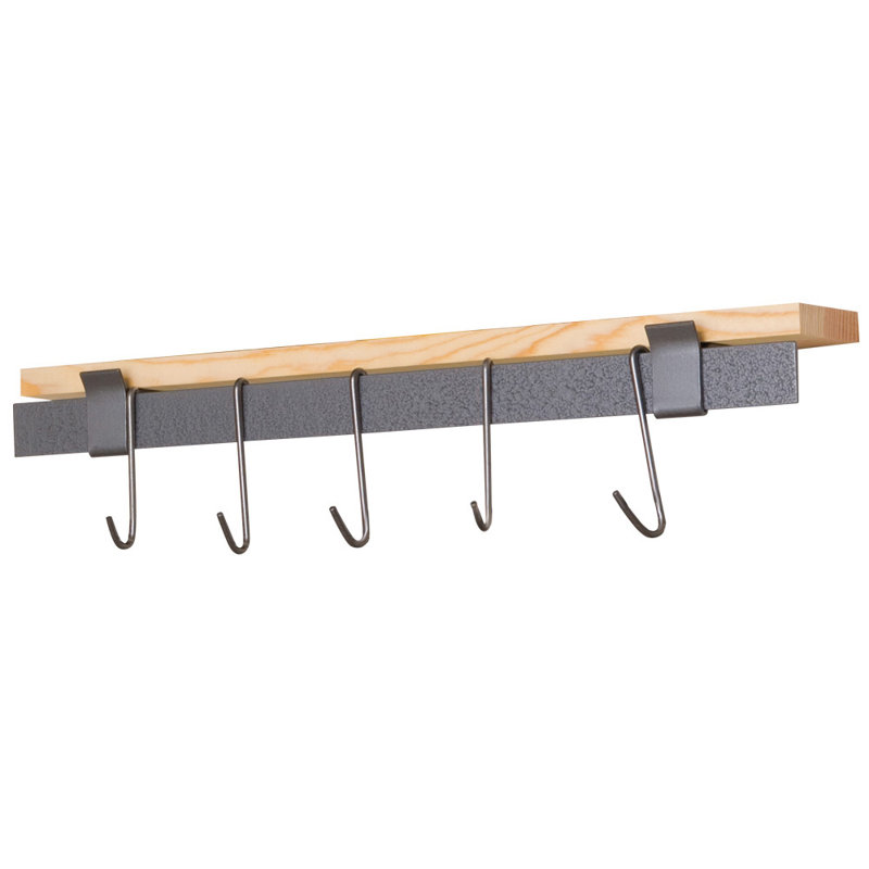RACK IT UP! Wall Mounted Bar and Bamboo Shelf Pot Rack