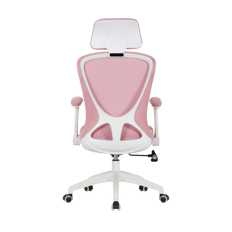 Kjeld Mesh Office Chair with Headrest, Pink