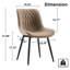 Chaise d'appoint moderne en similicuir avec pieds en métal-1079124981