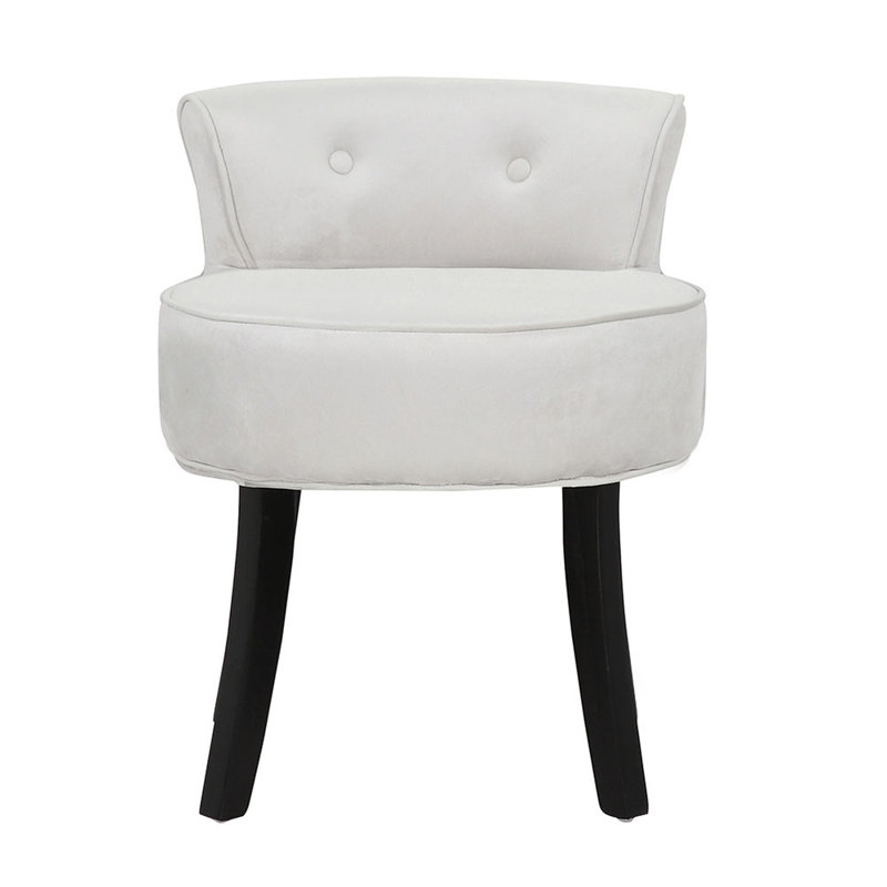 Manufactured Wood Accent Stool, White, Black