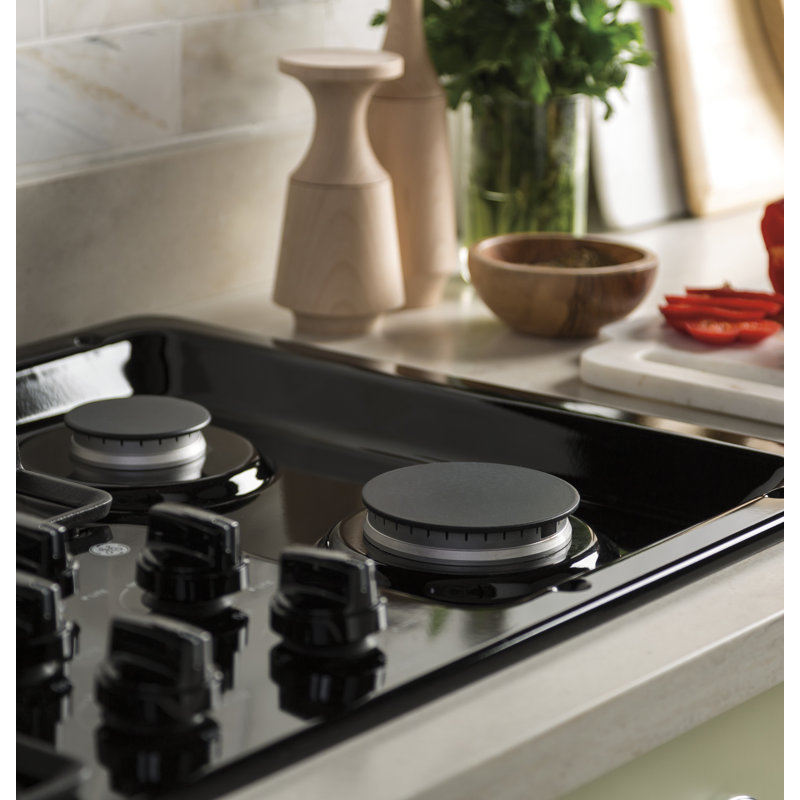 Built-in 36" Gas Cooktop with 5 Burners, Black
