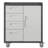Metal Garage Storage Cabinet - Office, Home, Garage. 35.57"H, Lockable Wheels, Raised Top, 4 Side Drawers. Black/Gray With Wheels Garage, Home. Drawers, Area. Strong And .