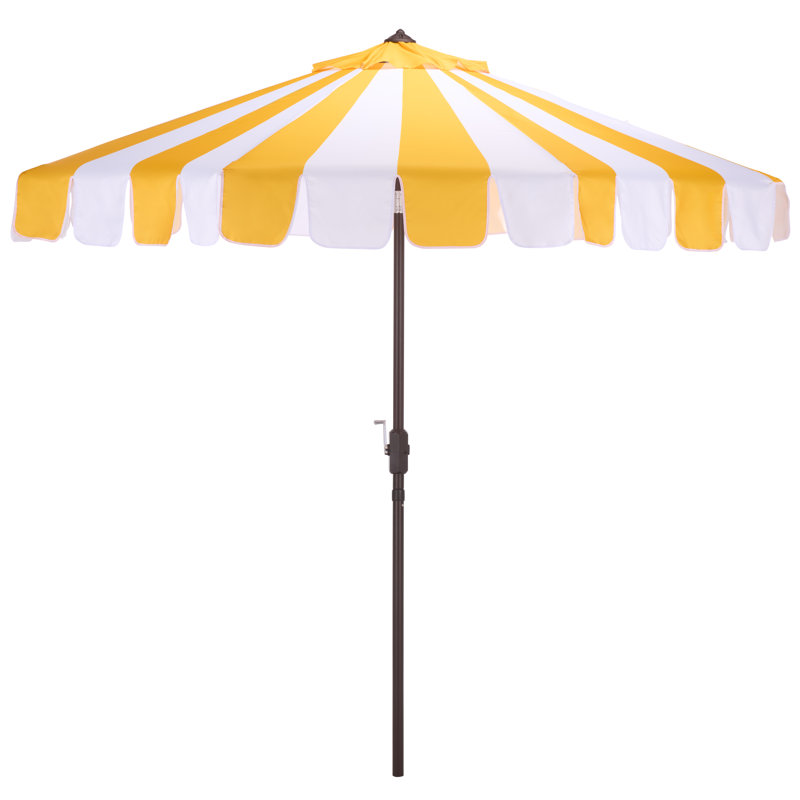 256.01cm Market Parasol, Yellow Stripe