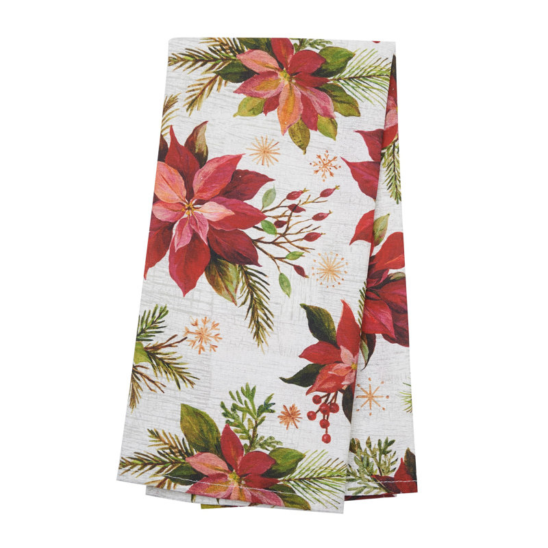 Serviette de Noël poinsettia